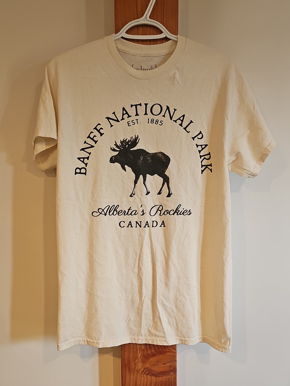 Banff National Park Moose Graphic Tee - Cream